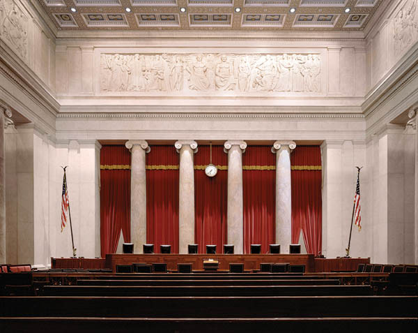 Front view of the Supreme Court bench